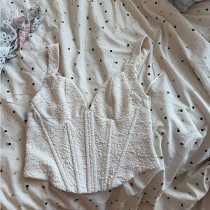 Cream corset top Astr the label